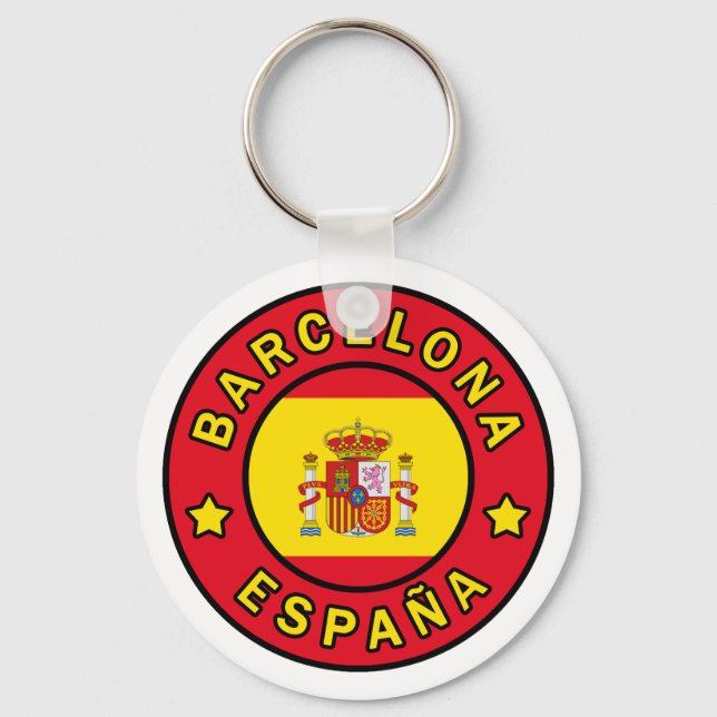 Barcelona España Key Ring (Front)