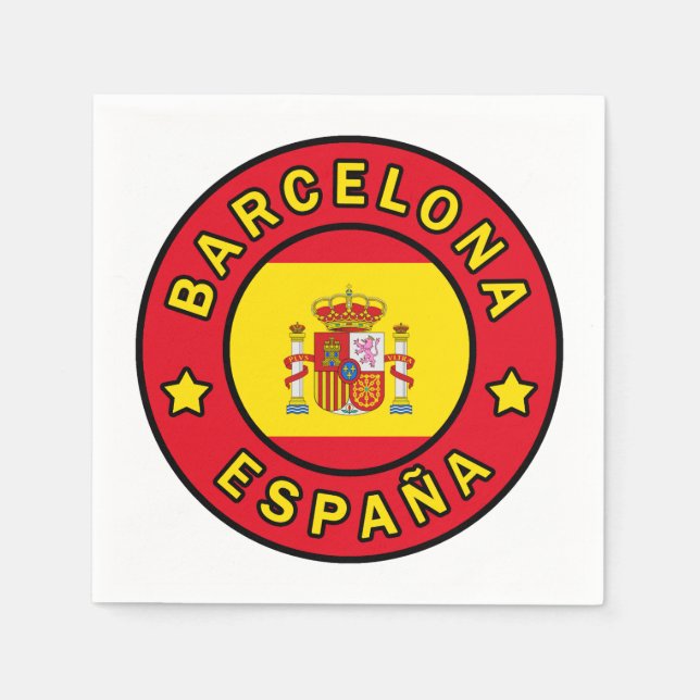 Barcelona España Napkin (Front)