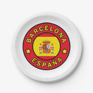 Barcelona España Paper Plate