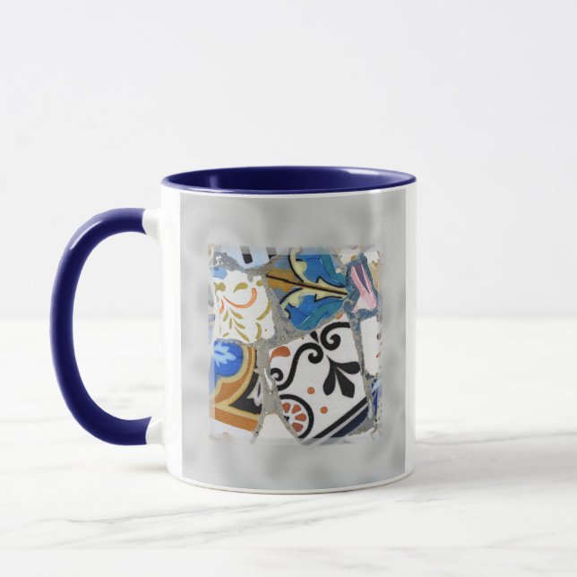 Barcelona Gaudi Mosaics Close Up Mug (Left)