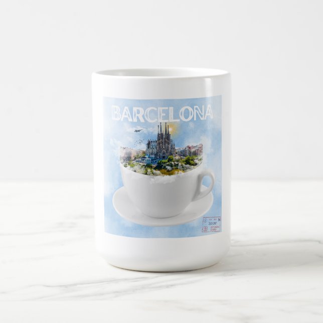 Barcelona in a Teacup – Sagrada Familia Skyline Coffee Mug (Center)