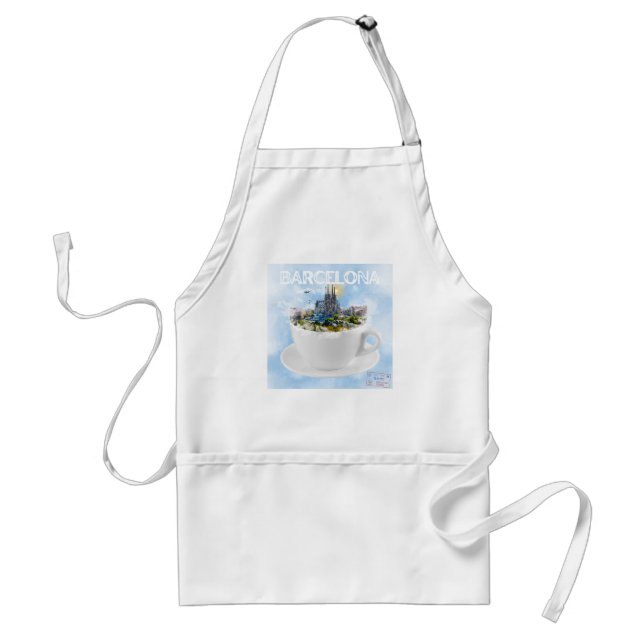 Barcelona in a Teacup – Sagrada Familia Skyline Standard Apron (Front)