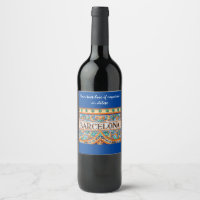 Barcelona in tile effect label/Spain/Spanish