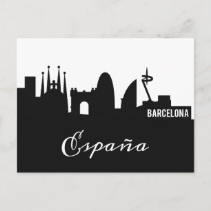 Barcelona Landmarks postcard