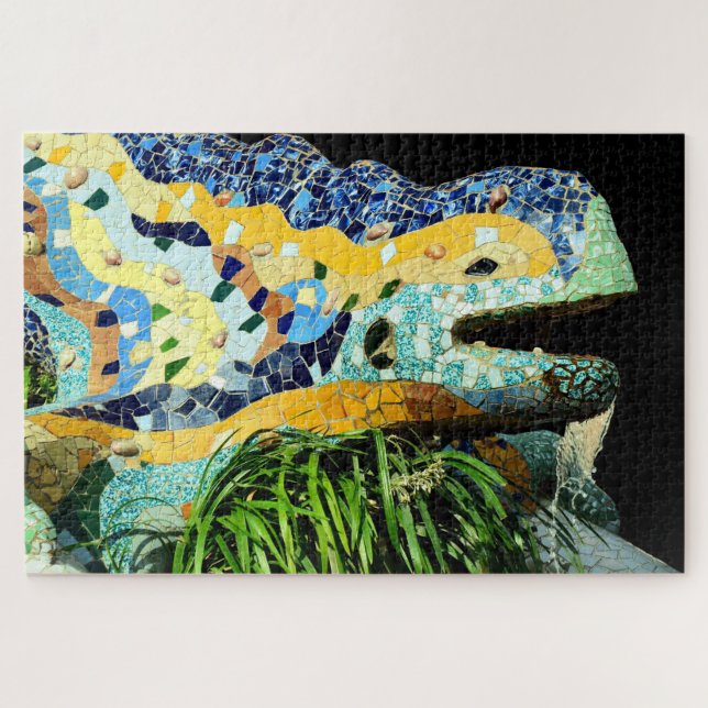 Barcelona & Lizard - famous Gaudi, Spain/Catalania Jigsaw Puzzle (Horizontal)