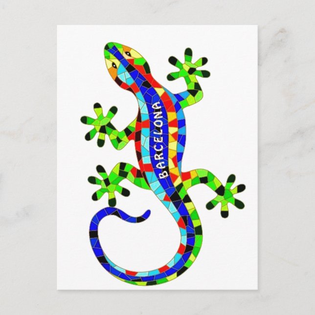 Barcelona lizard postcard (Front)