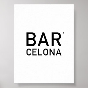 Barcelona - minimalistic typography poster