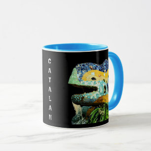 Barcelona Mug, Spain, Art, Gaudi - Lizard Mug