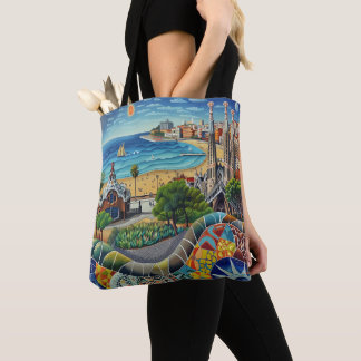 Barcelona, Park Guell, Sagrada Familia, Souvenir Tote Bag