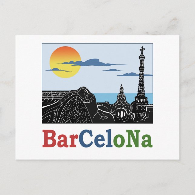 Barcelona Parque Güell Postcard (Front)