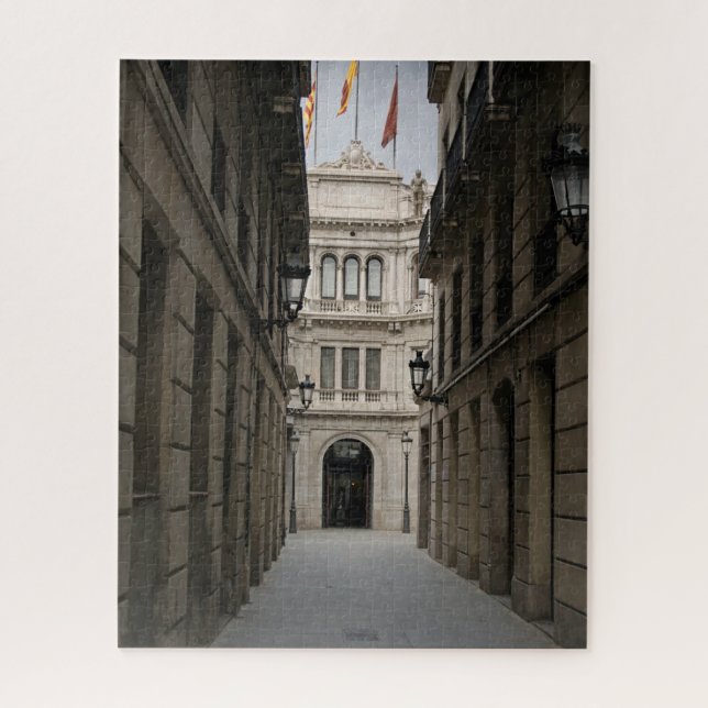 Barcelona Passage — Minimal Light Jigsaw Puzzle (Vertical)