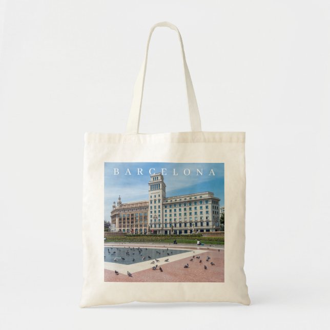 Barcelona Plaza de Catalunya view tote bag (Front)