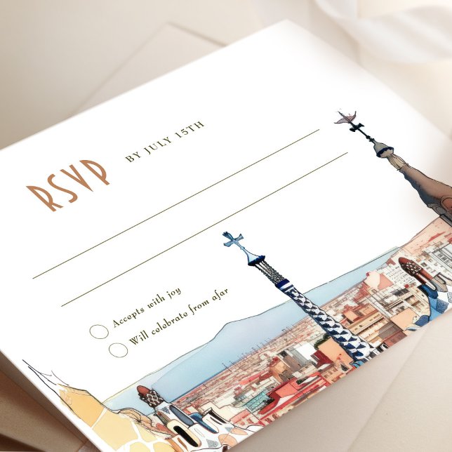 Barcelona RSVP Reply Wedding Insert Destination In Invitation (Creator Uploaded)