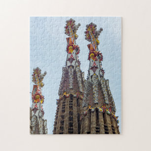 Barcelona Sagrada Familia steeples view puzzle