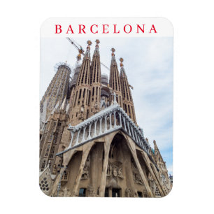 Barcelona Sagrada Familia view fridge magnet