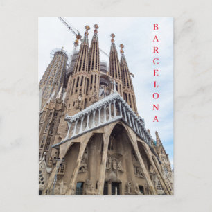 Barcelona Sagrada Familia view postcard
