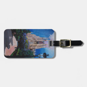 Barcelona Sagrada Familia with Park and Lantern Luggage Tag