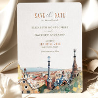 Barcelona Save The Date Destination Spain España I