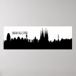 barcelona skyline deco poster<br><div class="desc">barcelona skyline customisable background colour other cities in store,  have a look at the skyline line!</div>