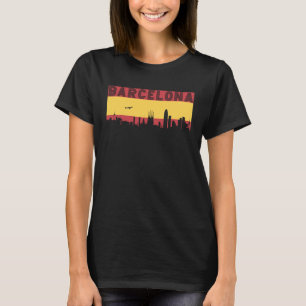 Barcelona Skyline Spain Vacation Travel T-Shirt