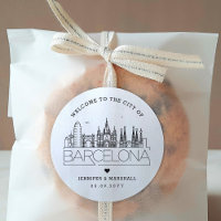 Barcelona Skyline | Wedding Welcome Message