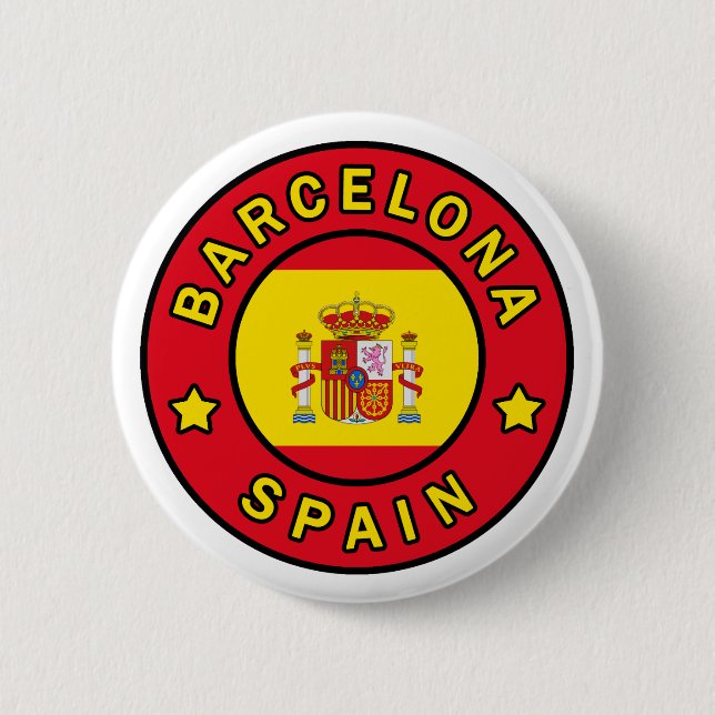 Barcelona Spain 6 Cm Round Badge (Front)