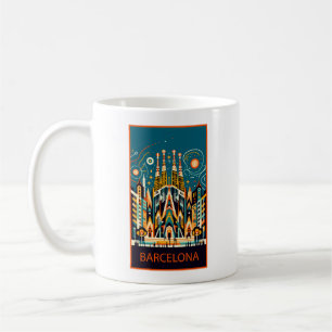 Barcelona Spain Art Deco Coffee Mug