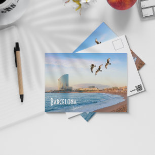 Barcelona, Spain - Barceloneta beach Postcard