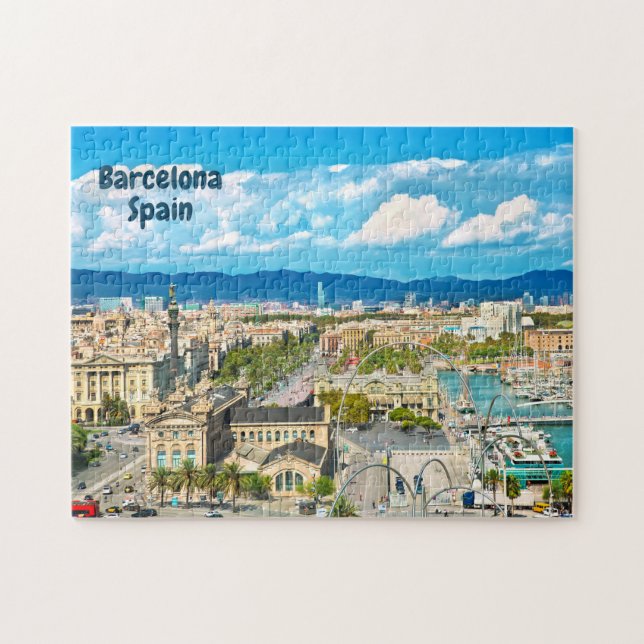 Barcelona, Spain Beautiful City View   Jigsaw Puzzle (Horizontal)