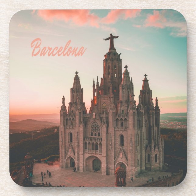 Barcelona Spain Church Coaster (Front)