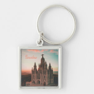 Barcelona Spain Church Key Ring