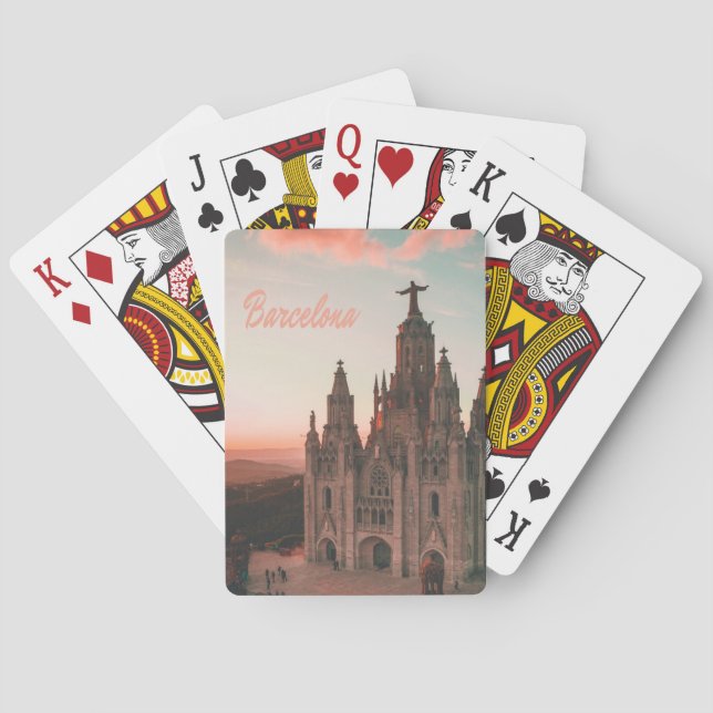 Barcelona Spain Church Playing Cards (Back)