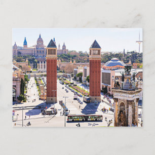 Barcelona, Spain cityscape photograph Postcard