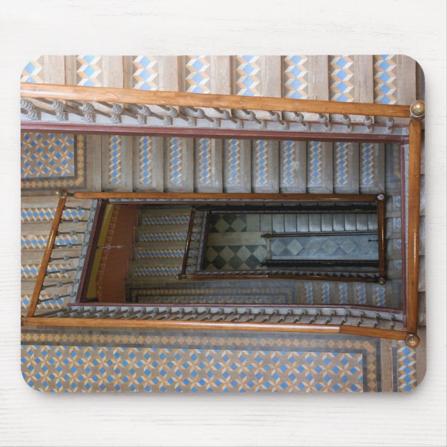 Barcelona, Spain Colourful Tile Stairway  Mousepad (Front)