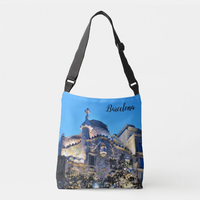 Barcelona, Spain  Crossbody Tote Bag (Front)