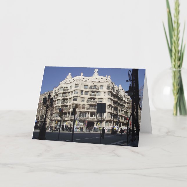 Barcelona, Spain, Gaudi, greeting card (Front)