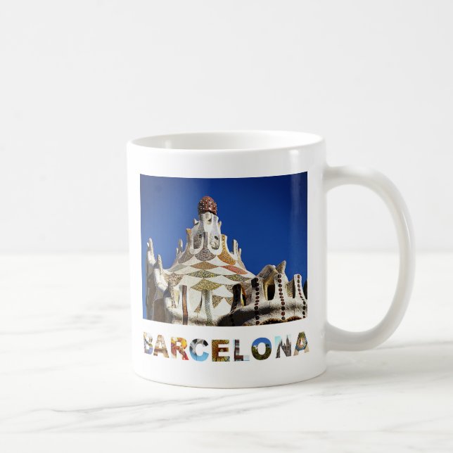 Barcelona Spain Gaudi Park Guell Photo Coffee Mug (Right)