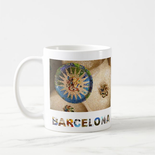 Barcelona Spain Gaudi Park Guell Photo Coffee Mug (Left)