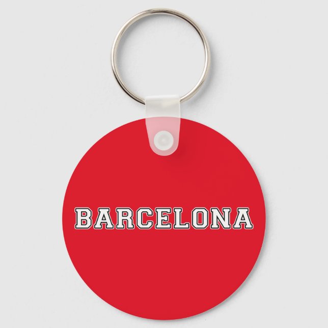 Barcelona Spain Key Ring (Front)