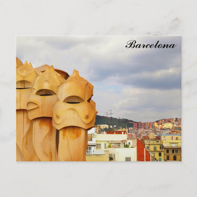 Barcelona Spain La Pedrera Gaudi Photo Postcard (Front)