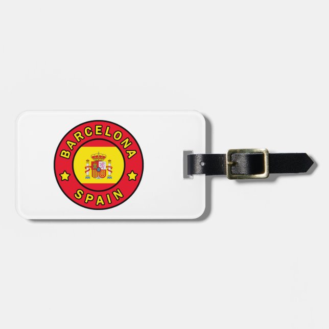 Barcelona Spain Luggage Tag (Front Horizontal)