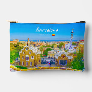 Barcelona, Spain - Park Guell Gaudi Mosaic Accessory Pouch