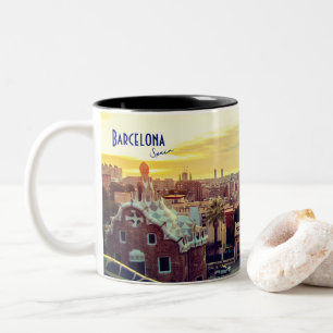 Barcelona, Spain - Park Guell Two-Tone Coffee Mug