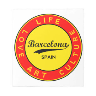 Barcelona, Spain, red circle, art Notepad