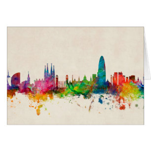 Barcelona Spain Skyline