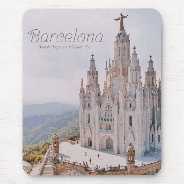 Barcelona Spain Temple Expiatori del Sagrat Cor Mouse Pad (Front)