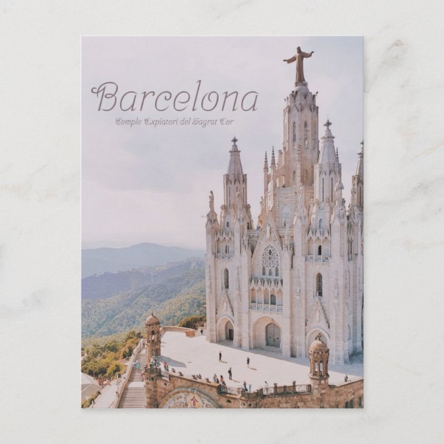 Barcelona Spain Temple Expiatori del Sagrat Cor Postcard (Front)