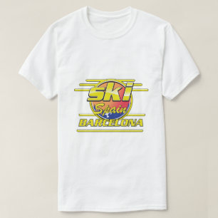 Barcelona Spain to Ski logo T-Shirt