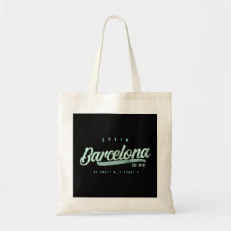 Barcelona Spain Travel Retro Hoodie Tote Bag