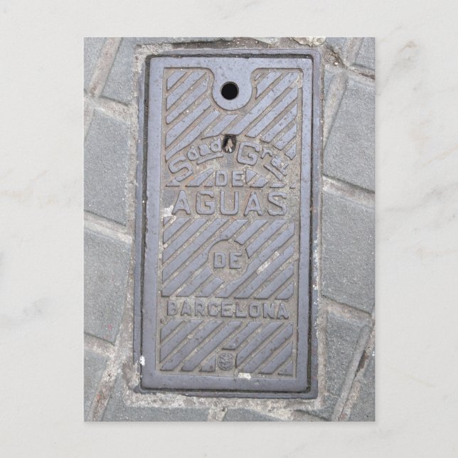 Barcelona, Spain Utility Cover Postcard (Front)